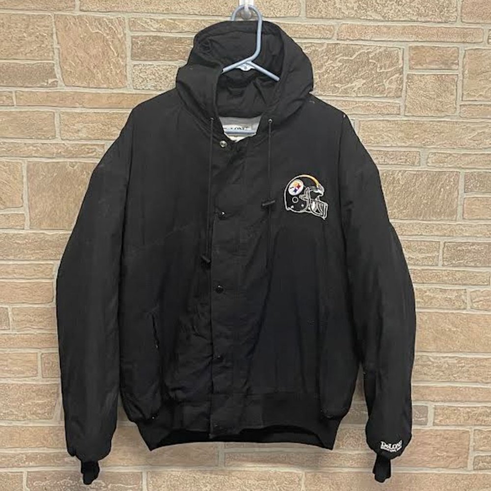 Vintage 90s Pittsburgh Steelers Hooded Jacket